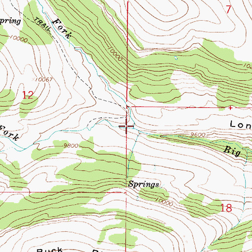 Topographic Map of South Fork Big Bear Creek, UT
