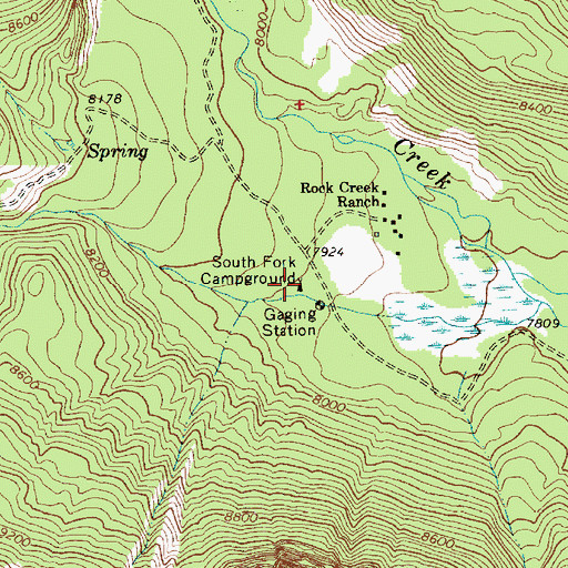 Topographic Map of South Fork Campground, UT