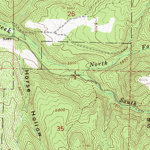 Topographic Map of South Fork Chalk Creek, UT