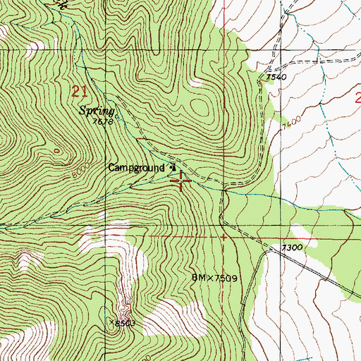 Topographic Map of South Fork City Creek, UT