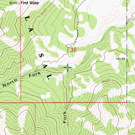 Topographic Map of South Fork Corner Canyon, UT