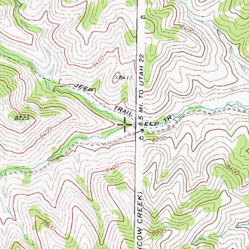 Topographic Map of South Fork Cottonwood Creek, UT