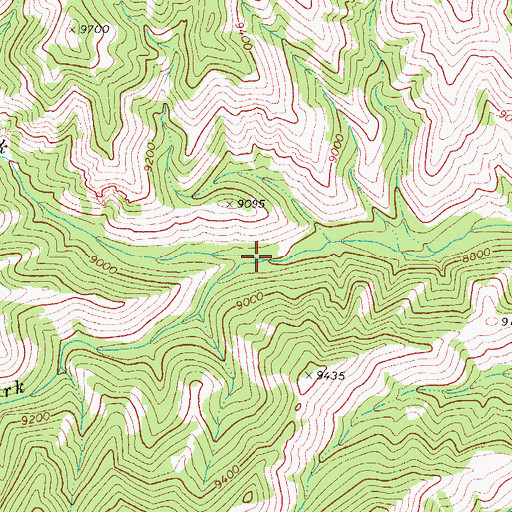 Topographic Map of South Fork Deer Creek, UT