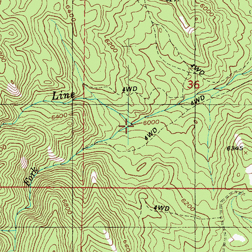 Topographic Map of South Fork Line Creek, UT