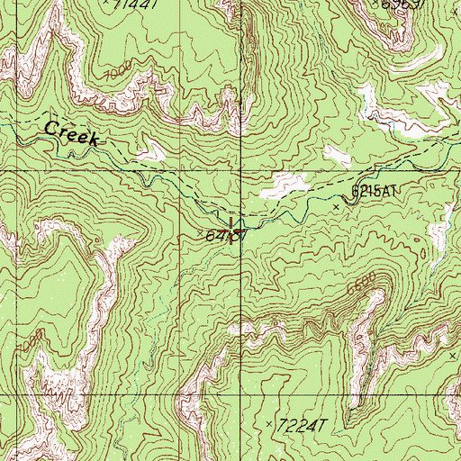 Topographic Map of South Fork Oak Creek, UT