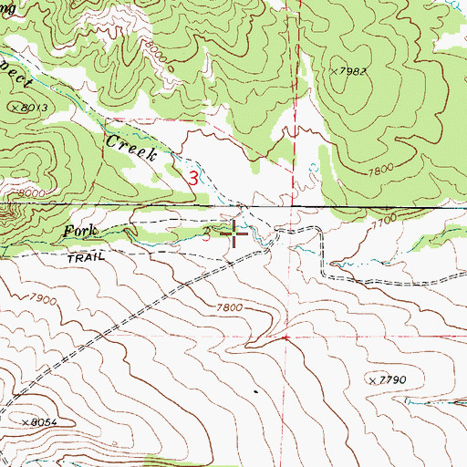Topographic Map of South Fork Prospect Creek, UT