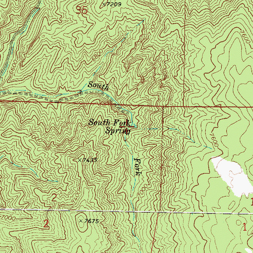 Topographic Map of South Fork Spring, UT