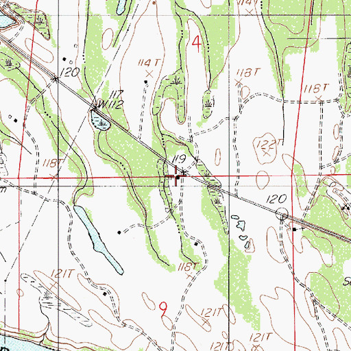 Topographic Map of Jerusalem Church, AL