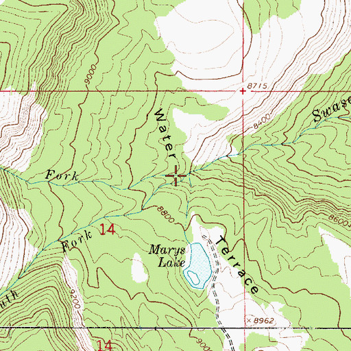 Topographic Map of South Fork Swasey Creek, UT