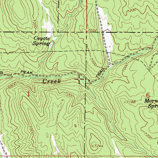 Topographic Map of South Fork Thistle Creek, UT