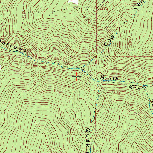 Topographic Map of South Fork Twelvemile Creek, UT
