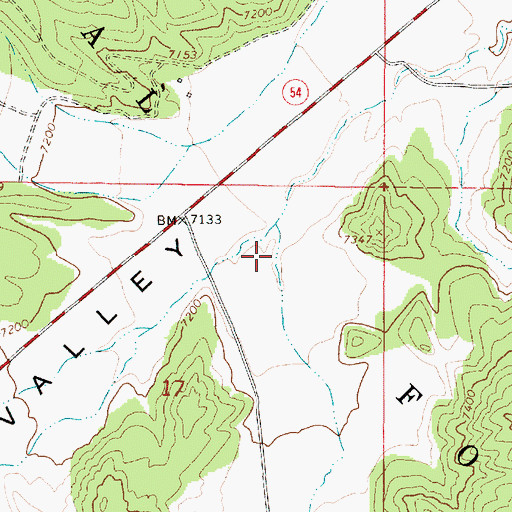 Topographic Map of South Hollow, UT