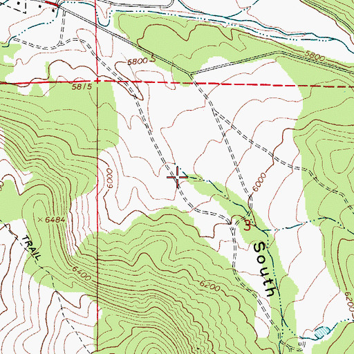 Topographic Map of South Hollow, UT