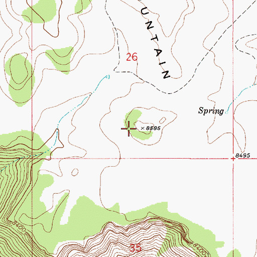 Topographic Map of South Horn Mountain, UT