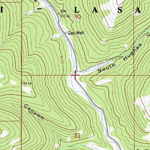 Topographic Map of South Hughes Canyon, UT
