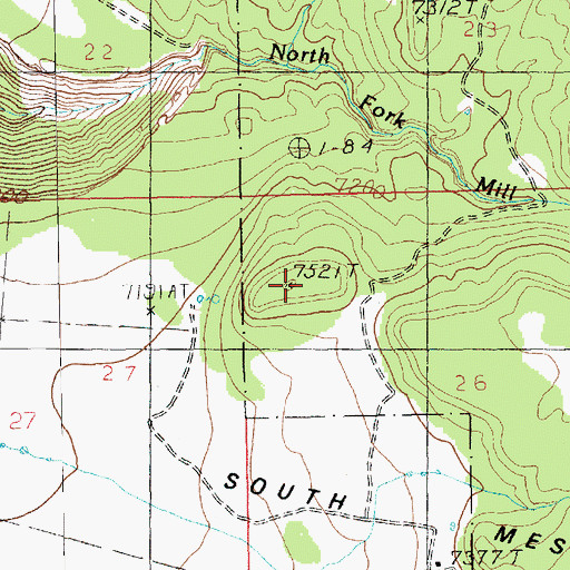 Topographic Map of South Mesa, UT