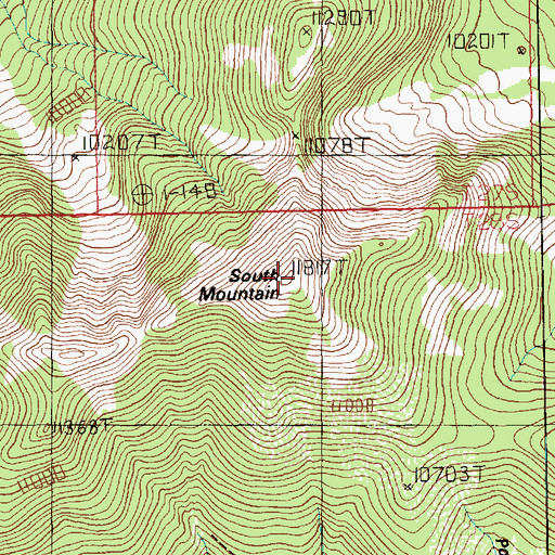Topographic Map of South Mountain, UT