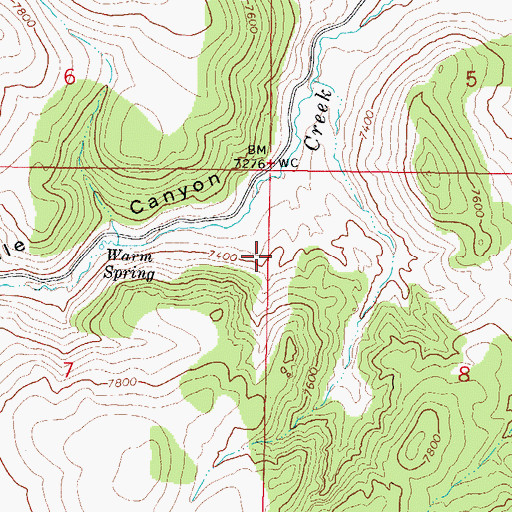 Topographic Map of South Oak Brush Canyon, UT