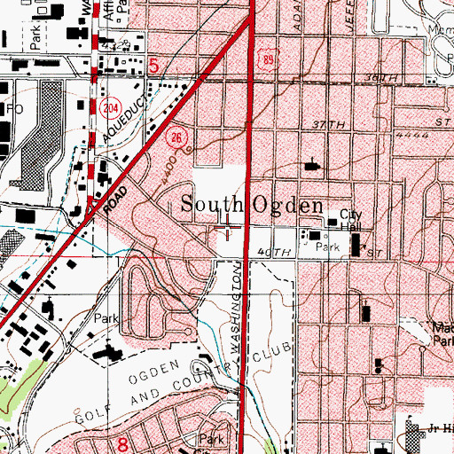 Topographic Map of South Ogden, UT