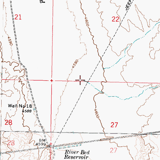 Topographic Map of South Pine Wash, UT