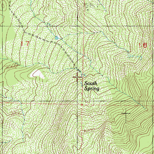 Topographic Map of South Spring, UT
