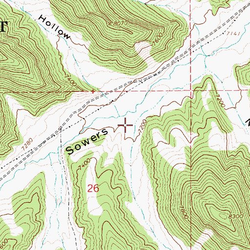 Topographic Map of South Twin Hollow, UT