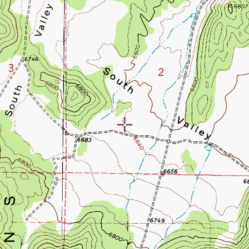 Topographic Map of South Valley, UT