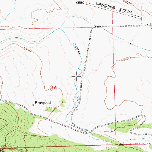 Topographic Map of South Valley Canal, UT