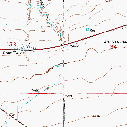Topographic Map of South Willow Creek, UT