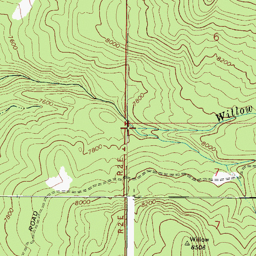 Topographic Map of South Willow Creek Fork, UT