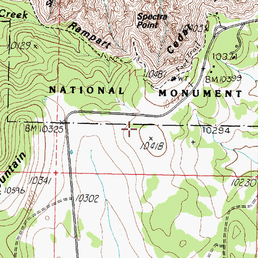 Topographic Map of Spectra Point, UT