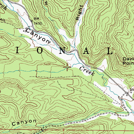 Topographic Map of Spencer Canyon, UT