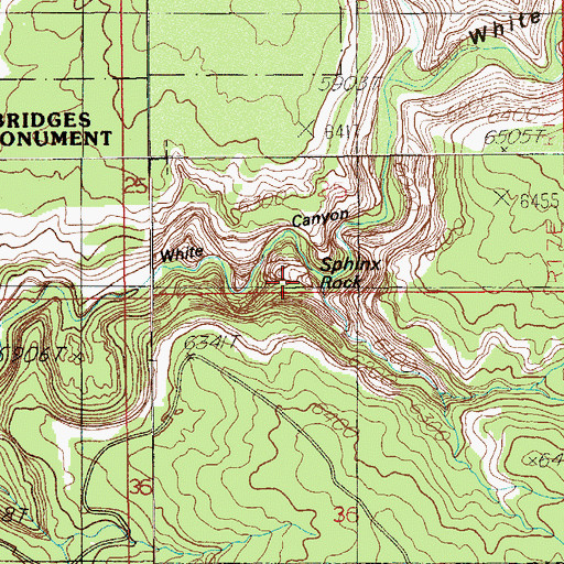 Topographic Map of Sphinx Rock, UT