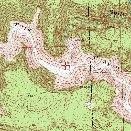 Topographic Map of Split Pine Hollow, UT