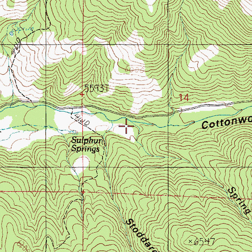 Topographic Map of Spring Branch, UT