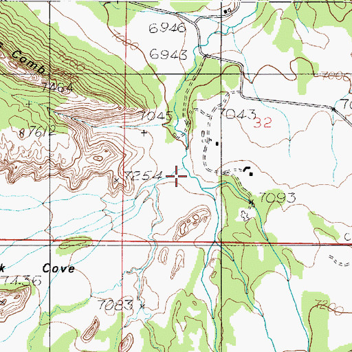 Topographic Map of Spring Branch, UT