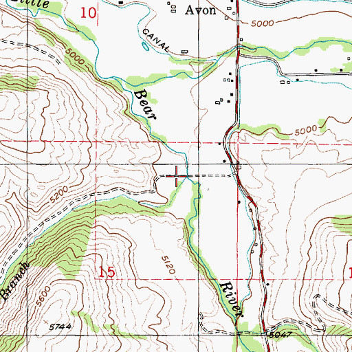 Topographic Map of Spring Branch, UT