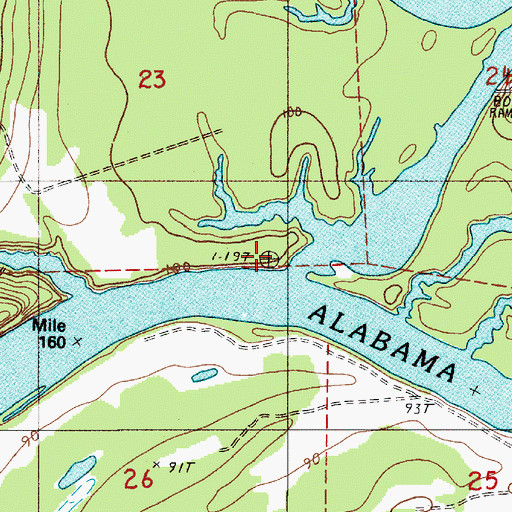 Topographic Map of Lexington (historical), AL