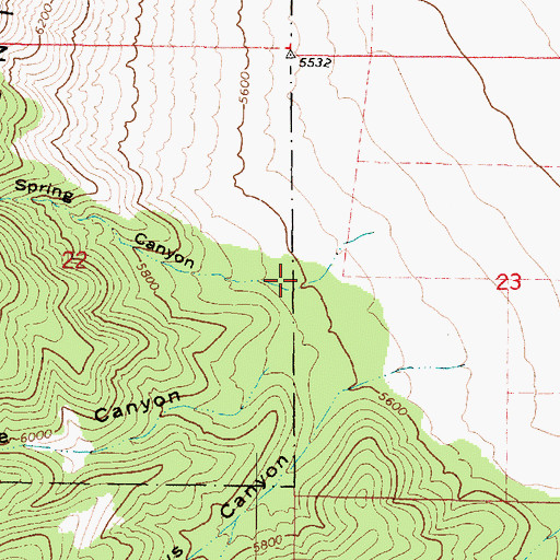 Topographic Map of Spring Canyon, UT