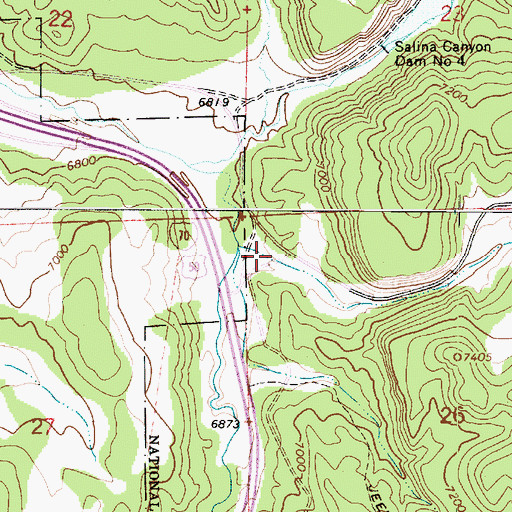 Topographic Map of Spring Canyon, UT