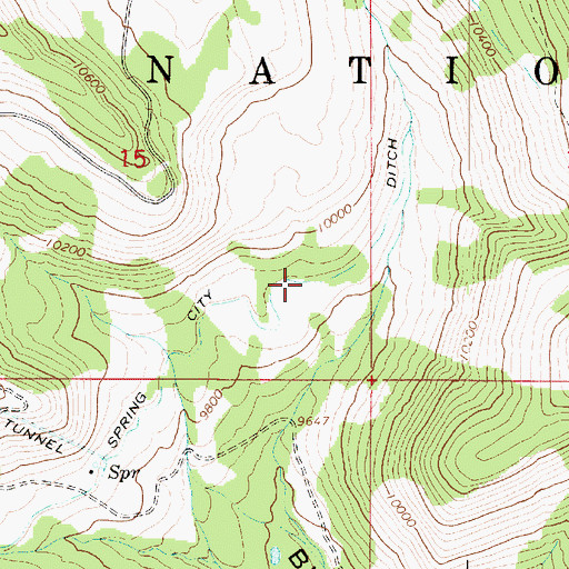 Topographic Map of Spring City Ditch, UT