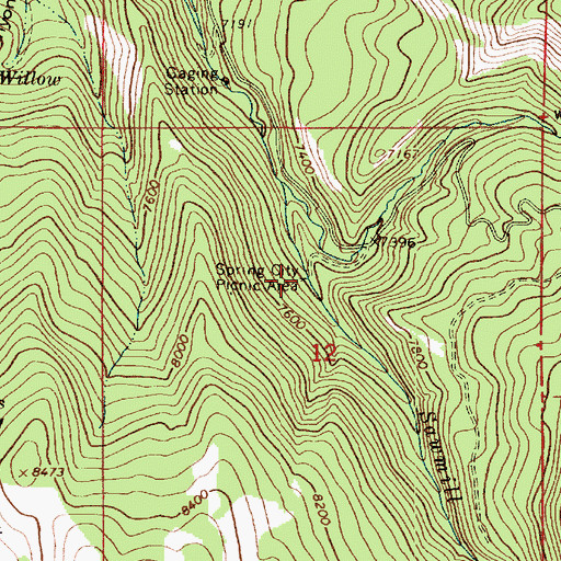 Topographic Map of Spring City Picnic Area, UT