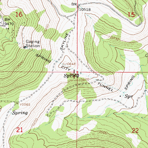 Topographic Map of Spring City Tunnel, UT