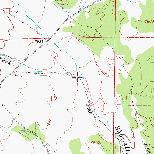 Topographic Map of Spring Creek, UT