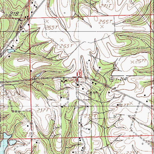 Topographic Map of Lily Grove (historical), AL
