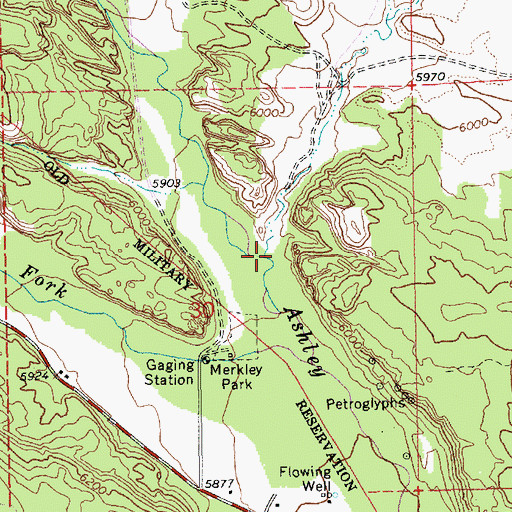 Topographic Map of Spring Creek, UT
