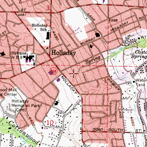 Topographic Map of Spring Creek, UT