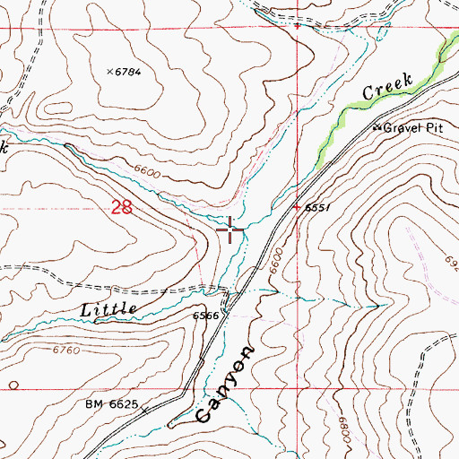 Topographic Map of Spring Creek, UT