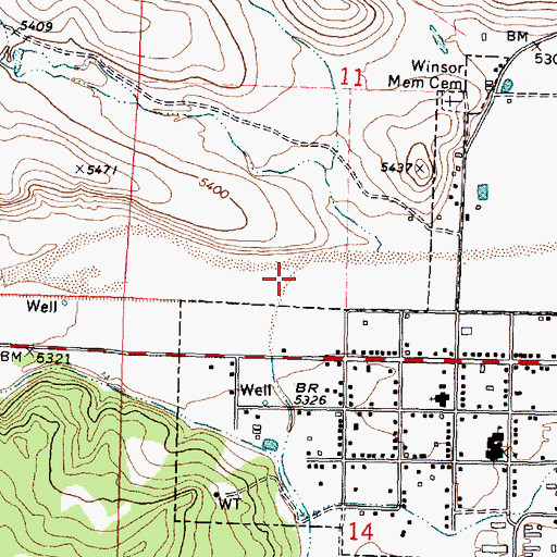 Topographic Map of Spring Creek, UT