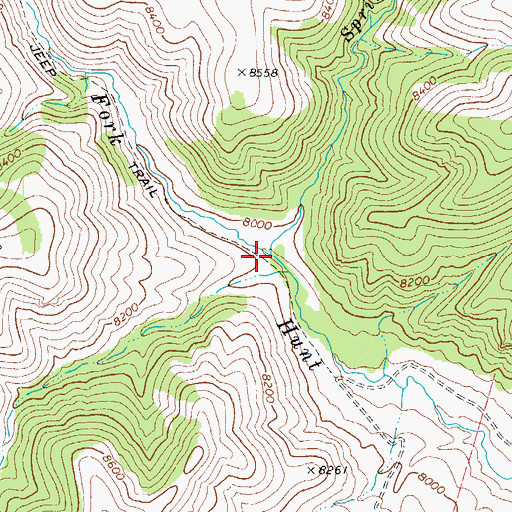 Topographic Map of Spring Creek, UT